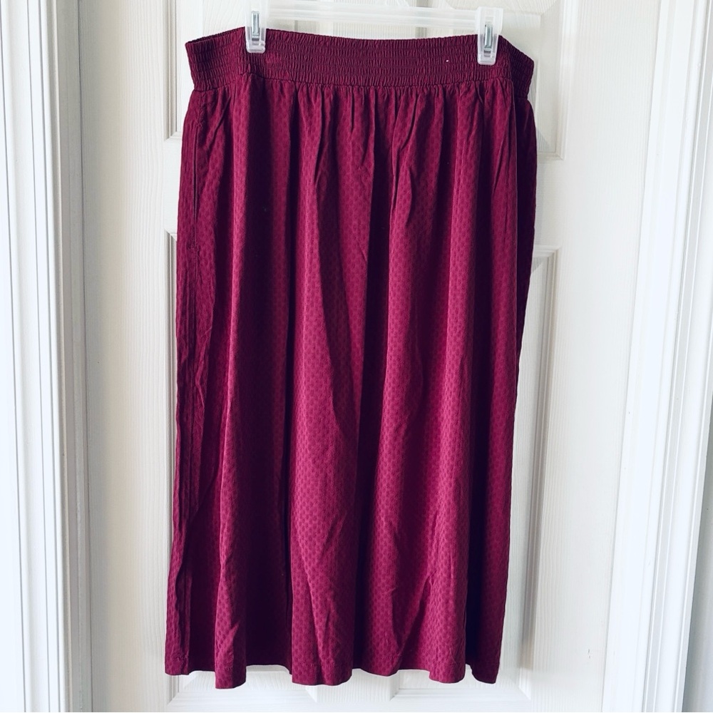 Croft & Barrow Burgundy A-Line Skirt